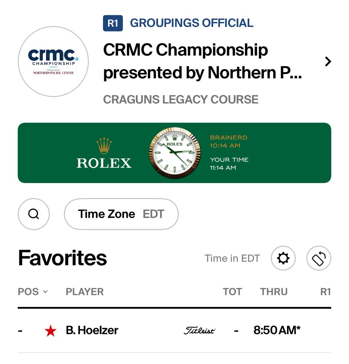 B Hoe thinks he can hide from me — fortunately we got live updates coming in hot every minute. 

With his down time Brandon is taking advantage the opportunity to play in this weeks <a href="/PGATOURAmericas/">PGA TOUR Americas</a> event in Minnesota 

Stay sharp and play well bones 🔑