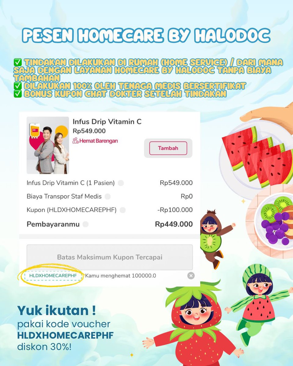 chanmooii's tweet image. #InfusVitamin #HalodocHomecare #SehatBersamaHalodoc #VitaminInfus #PerawatanDiRumah #ImunKuat #StayHealthy #sehatbarenghalodoc #temanhalodoc