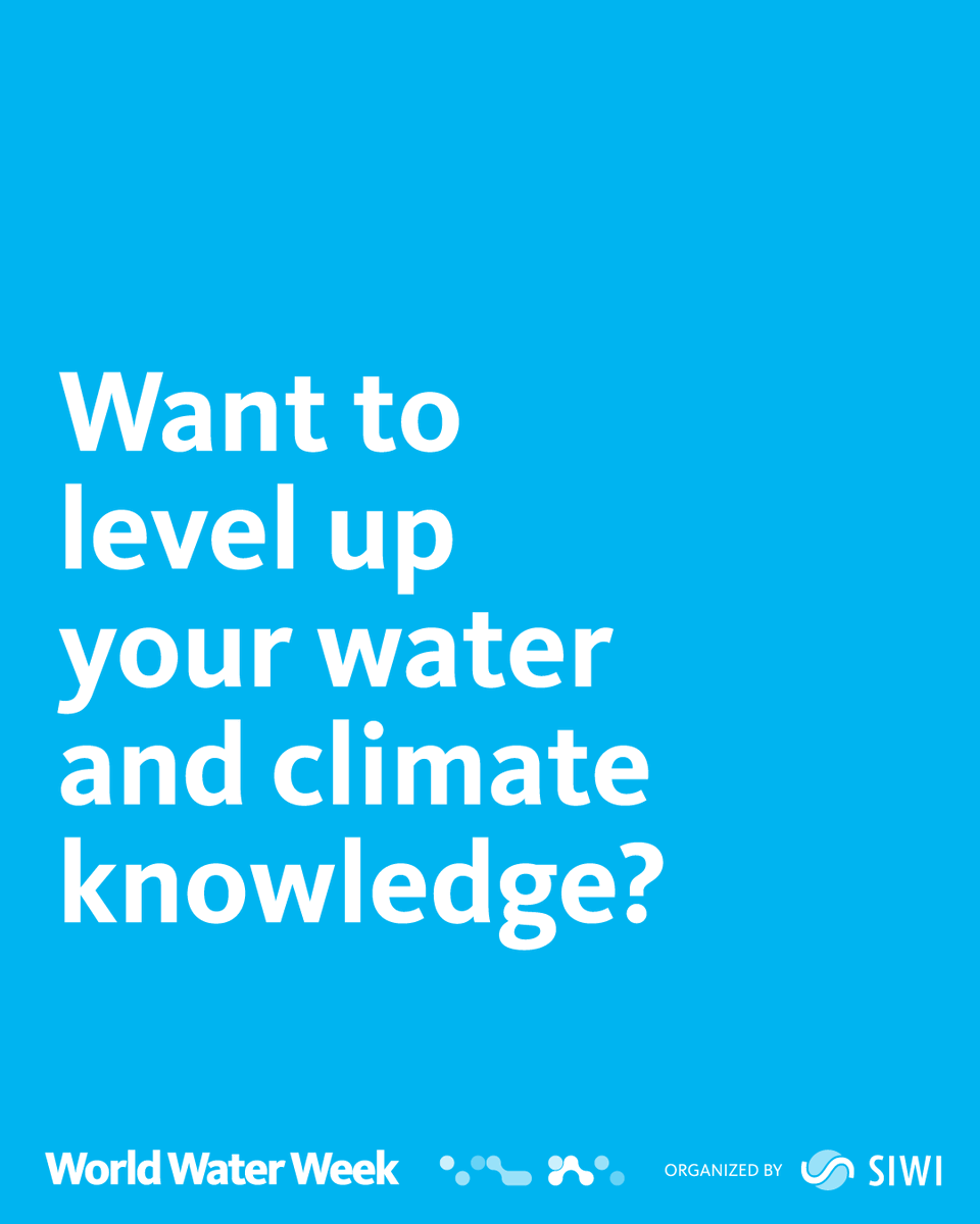There's less than 24 hours to register for a free online ticket to World Water Week, and to get access to hundreds of session recordings that are available to watch when you want.

⌛ Registration closes at 17:00 CEST tomorrow, 28 August.

🔗 worldwaterweek.org/tickets