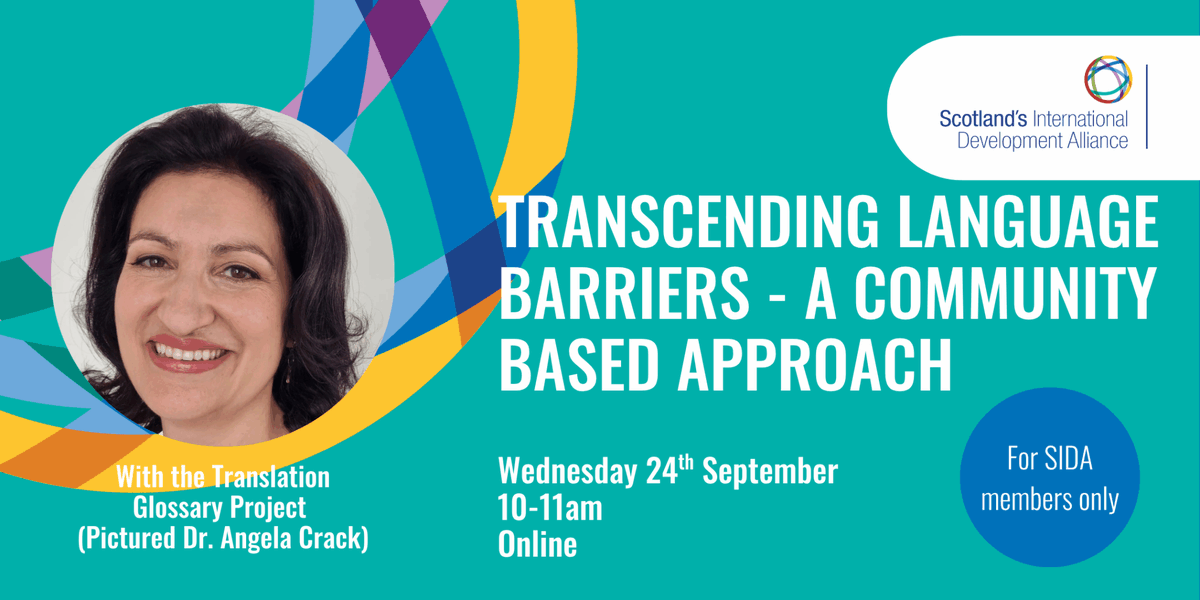IntDevAlliance's tweet image. What does decolonising communication while working with international partners and communities mean in practice? Join us and Dr. Angela Crack and Dr. Michael Chasukwa from the Translation Glossary Project for a webinar and Q&amp;amp;A next month.🔗Register here: intdevalliance.scot/events/transce…