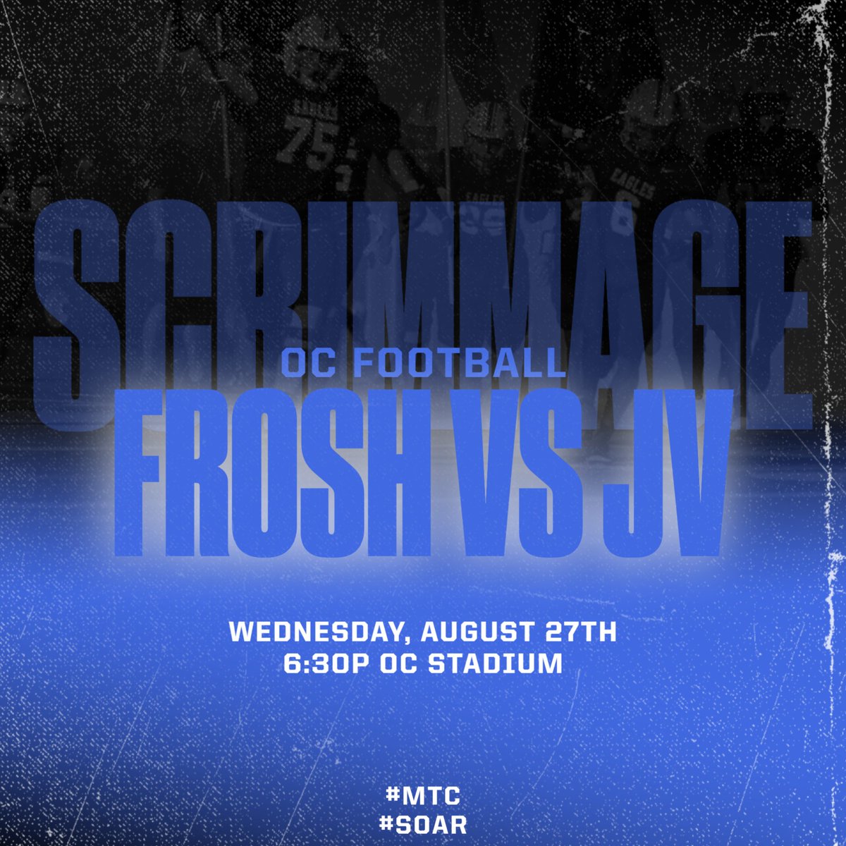 🚨 Frosh vs JV Scrimmage! 🚨

📍 OC Stadium
📅 Wednesday, August 27th
⏰ 6:30 PM

Come out and support your lower level Eagles as the kick off the 2025 season!
