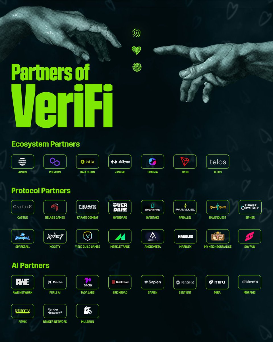 KGeN 🟩 (@kgen_io) on Twitter photo Shoutout to the ones who were with us through every cycle!💪
Some call them partners; we call them our VeriFi roster. Shoutout to the ones who were with us through every cycle!💪
Some call them partners; we call them our VeriFi roster.