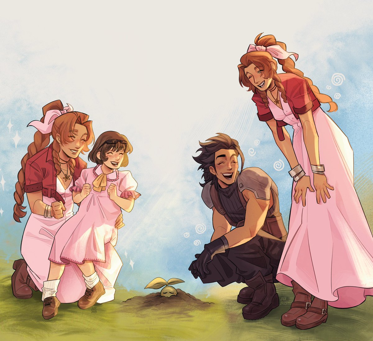 all my spots for aerith’s story in <a href="/ff7storybook/">Final Fantasy Tales</a> 🌱🌸

#FF7