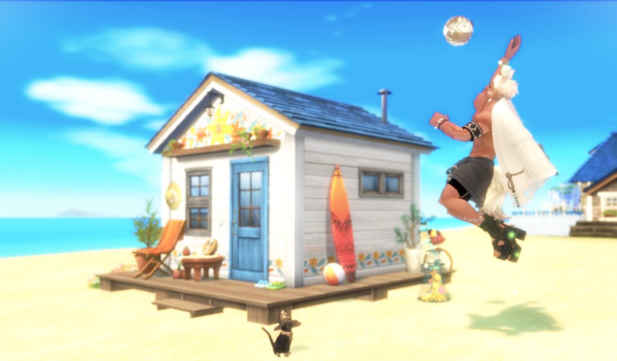 以地中海風情+向日葵的夏日小島蓋完了