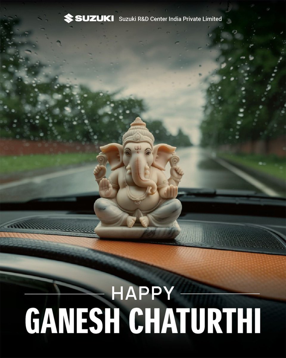 suzukirndindia_'s tweet photo. Some celebrations are special because they remind us to pause, be grateful, and embrace new beginnings. 🌿
This Ganesh Chaturthi, may Lord Ganesha bring wisdom and joy into your lives. Wishing you happiness from all of us at SRDI.
#SuzukiRnDCenterIndia #SRDI #GaneshChaturthi #Celebration #LordGanesha #Prosperity #Joy
