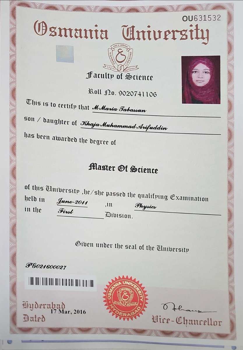 #degreedikhao
Let's start this campaign to show our degrees so that PM also is encouraged to show his degree.
He just needs some encouragement. What is there to hide in the degree, should we not be proud of it (if we actually have a degree)

My MSc Physics degree from OU