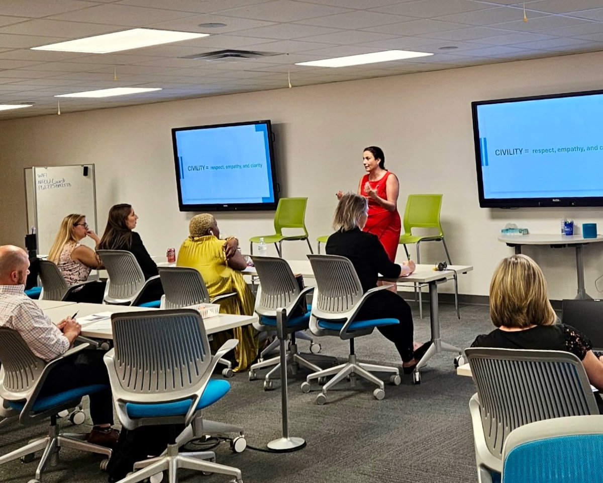 Our SYNC mentorship program had the honor of hosting award-winning author, international speaker, and executive coach <a href="/dghawi/">Dima Ghawi</a> for an inspiring session on Civility and its power as a competitive advantage. Her insights left our team energized, motivated, and ready to lead with