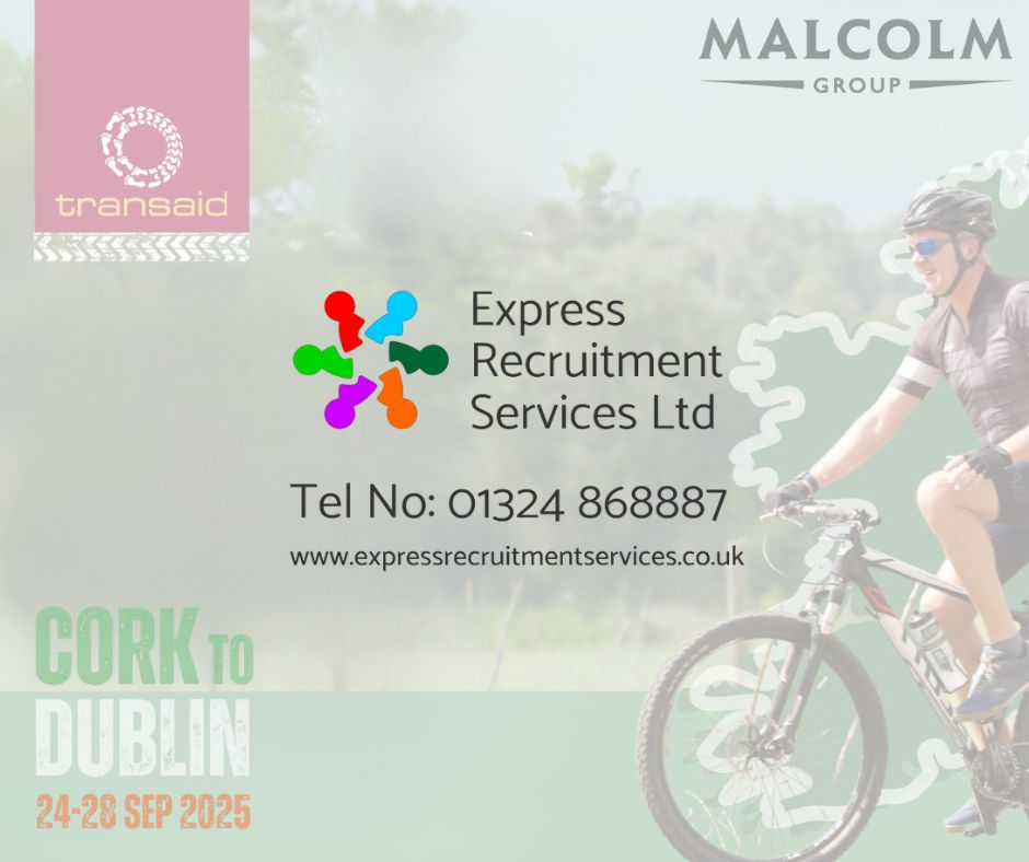 MalcolmGroup's tweet image. The Malcolm Group is delighted to welcome Express Recruitment Services as one of our jersey sponsors for the @TransaidOrg  Cork to Dublin Cycle Challenge.

Thank you for your support!

#cyclechallenge #CharityPartnerships