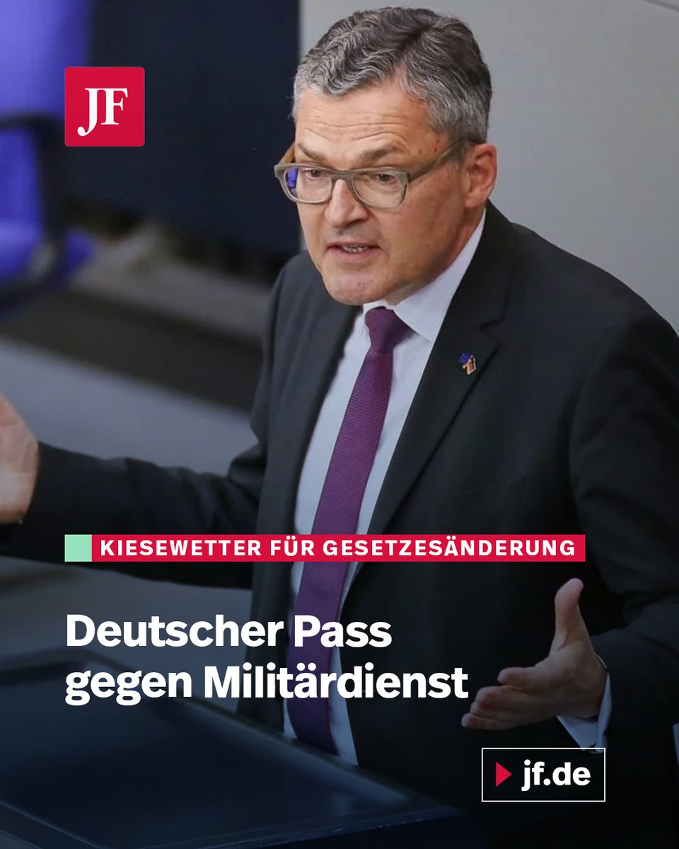 CDU-Politiker Roderich Kiesewetter sieht dringenden Handlungsbedarf bezüglich Deutschlands Wehrfähigkeit. Jetzt fordert er: Ausländer, die zum Bund gehen, sollen dafür mit der Staatsbürgerschaft belohnt werden. Mehr dazu: jungefreiheit.de/politik/deutsc…