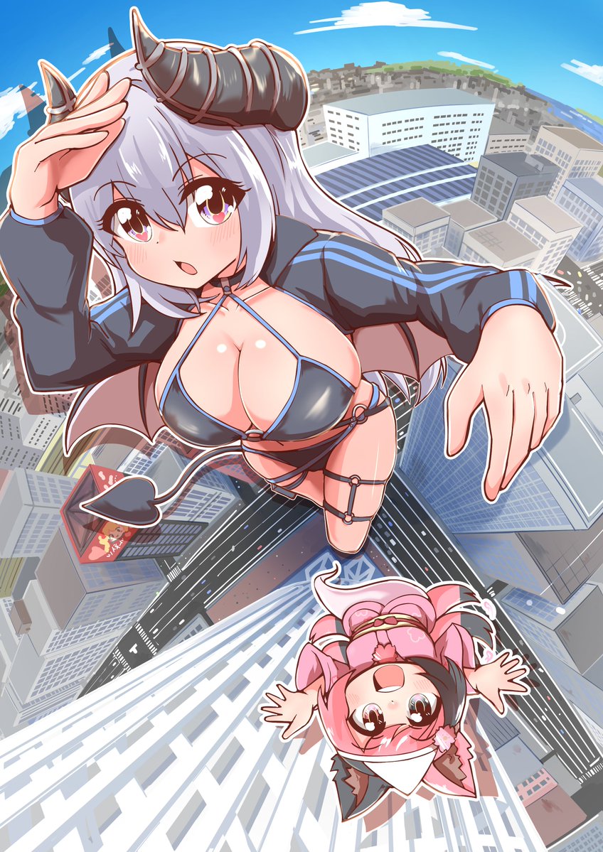 Ran across <a href="/BMAX1230/">BMAX</a> on my way to the beach, stopped paying attention down below~

Thanks <a href="/sinocya/">篠茶 斜海</a> for the adorable piece!
#giantess #sizetwittter #巨大娘