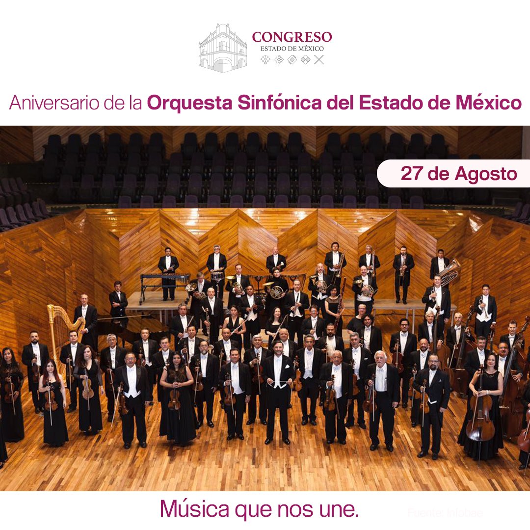 CongresoEdomex's tweet photo. La @OSEMoficial es referente cultural con proyección internacional.
Aplaudimos a quienes hacen del Edomex una potencia musical. 🎼👏
#OSEM #CulturaEdomex #MúsicaSinFronteras https://t.co/kEz9UY6buq