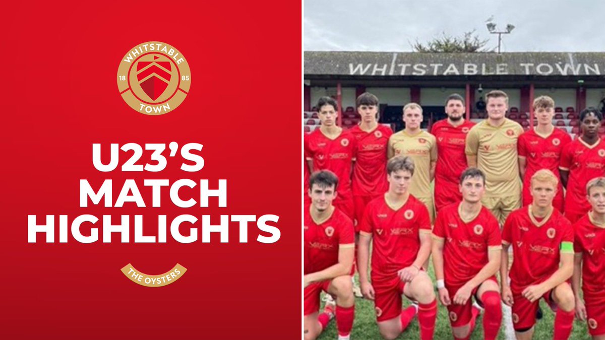 Match highlights 🎥

Missed the U23s in action? Don’t worry, match highlights are here! Watch back two incredible wins to start off the season of the U23s SCEFL. 

Whitstable Town vs Herne Bay - youtu.be/tLgA2UkznXI

Whitstable Town vs Faversham Town - youtu.be/GZ0OWSah4fY