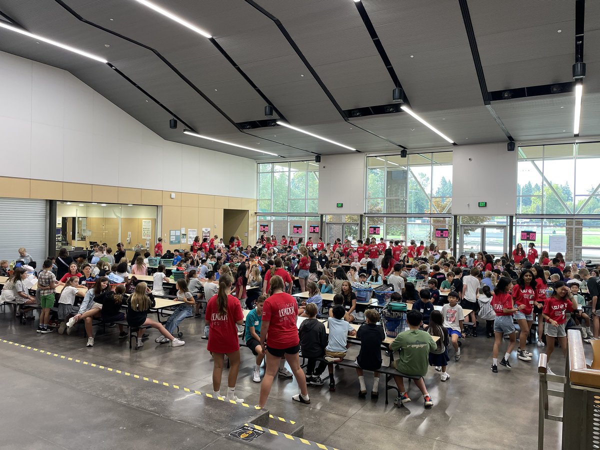 Where Everyone Belongs (WEB) leaders welcomed sixth graders at IMS this morning on the first day of school. WEB leaders then led an orientation assembly for the sixth graders. Gator Gator. Chomp Chomp.