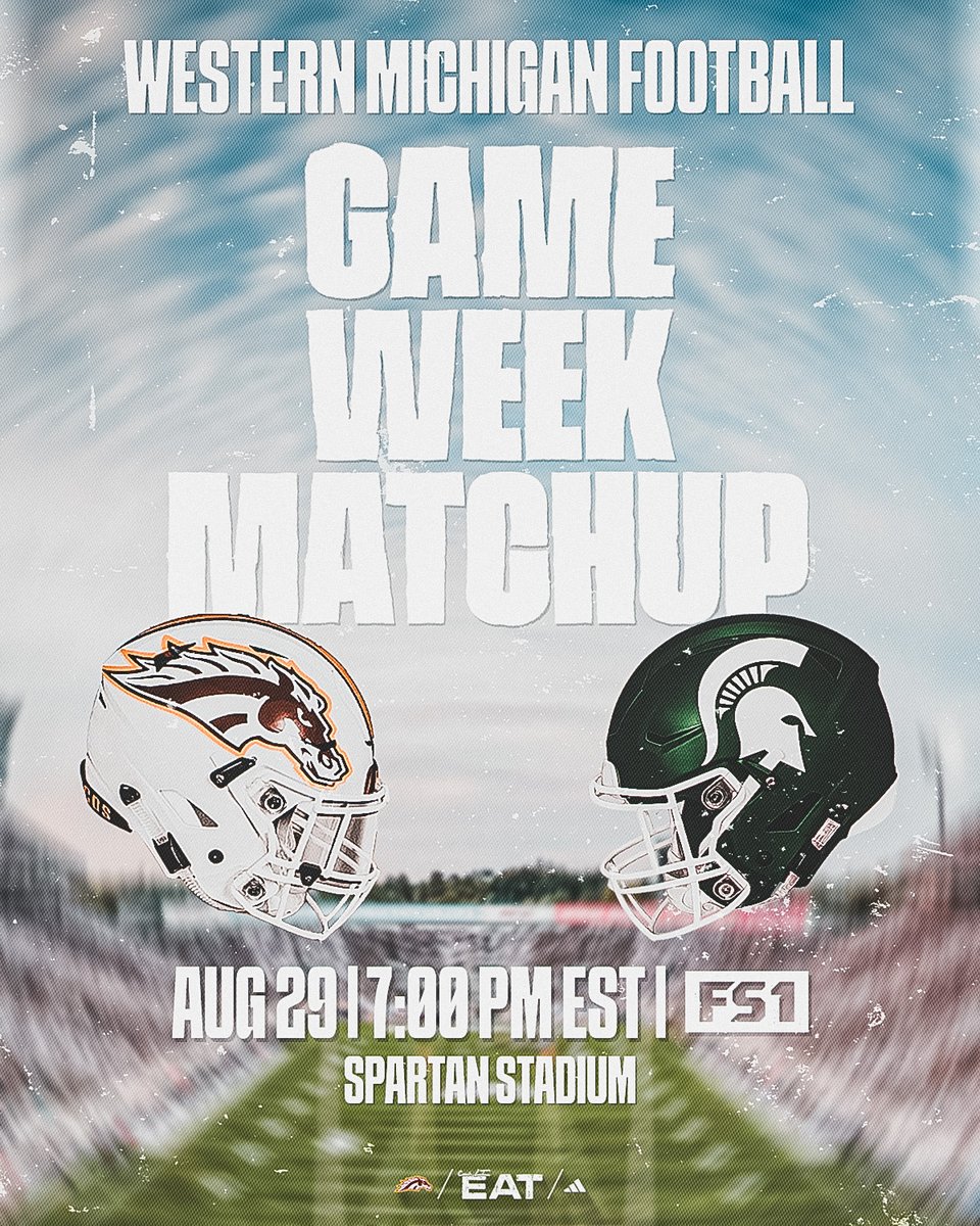 Week 1️⃣ matchup
The Broncos will Kickoff against MSU at 7PM EST on FS1

#BroncosReign #EAT