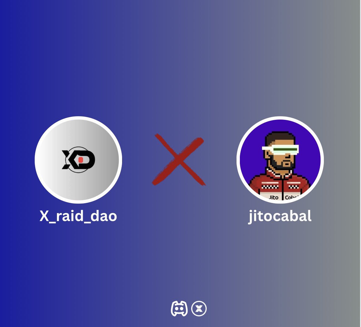Xraid Dao🐳☯️ (@x_raid_dao) on Twitter photo We’re excited to announce <a href="/JitocabalNFT/">Jito Cabal</a> has allocated WL spots to XRaiders 🌟
Giving out 5x WL on this post🎉
✅Req:
🎯Follow <a href="/X_raid_dao/">Xraid Dao🐳☯️</a> <a href="/JitocabalNFT/">Jito Cabal</a> <a href="/nixxy_btc/">Nixxy.btc 💎🦅</a> & <a href="/symphie_323/">A.Y.O</a>
🎯Like + rtwt
🎯Tag 2 frens & comment sol addy
🏆 48hrs
More spots on our DC .. lfgg 🚀❤️ We’re excited to announce <a href="/JitocabalNFT/">Jito Cabal</a> has allocated WL spots to XRaiders 🌟
Giving out 5x WL on this post🎉
✅Req:
🎯Follow <a href="/X_raid_dao/">Xraid Dao🐳☯️</a> <a href="/JitocabalNFT/">Jito Cabal</a> <a href="/nixxy_btc/">Nixxy.btc 💎🦅</a> & <a href="/symphie_323/">A.Y.O</a>
🎯Like + rtwt
🎯Tag 2 frens & comment sol addy
🏆 48hrs
More spots on our DC .. lfgg 🚀❤️