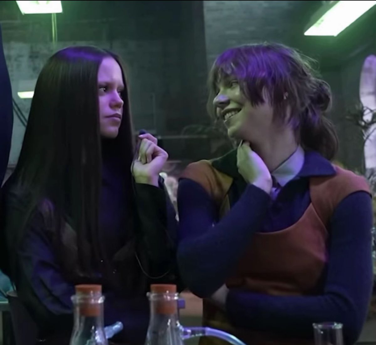 the last days where we see Jenna and Emma together 😩 Then the promo tour is over and we have to wait years again … #JennaOrtega #emmamyers #wednesday #WednesdaySeason2 #wenclair #jemma