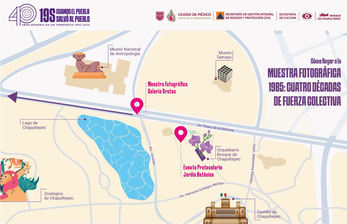 Hoy, exposición fotográfica📸 "1985, Cuatro Décadas de Fuerza Colectiva"!

En coordinación con <a href="/CulturaCiudadMx/">Secretaría de Cultura de la Ciudad de México</a> y #GaleriasAbiertas, en punto de las 12:00 h llevaremos a cabo la inauguración de la muestra fotográfica.

La exposición permanecerá del 27 de agosto al 28 de