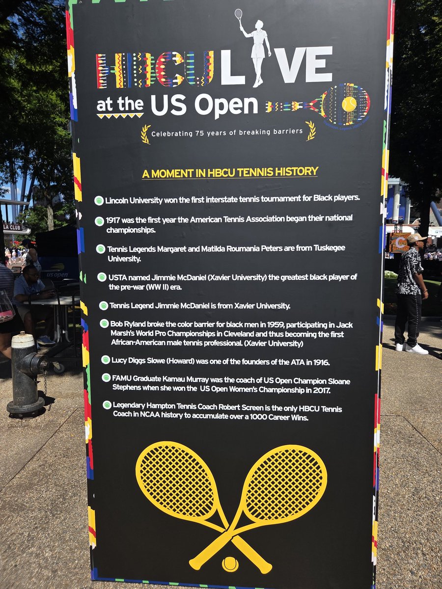 Love that <a href="/FAMU_1887/">Florida A&M University</a> is represented at #hbcu Day at <a href="/usopen/">US Open Tennis</a> 🎉