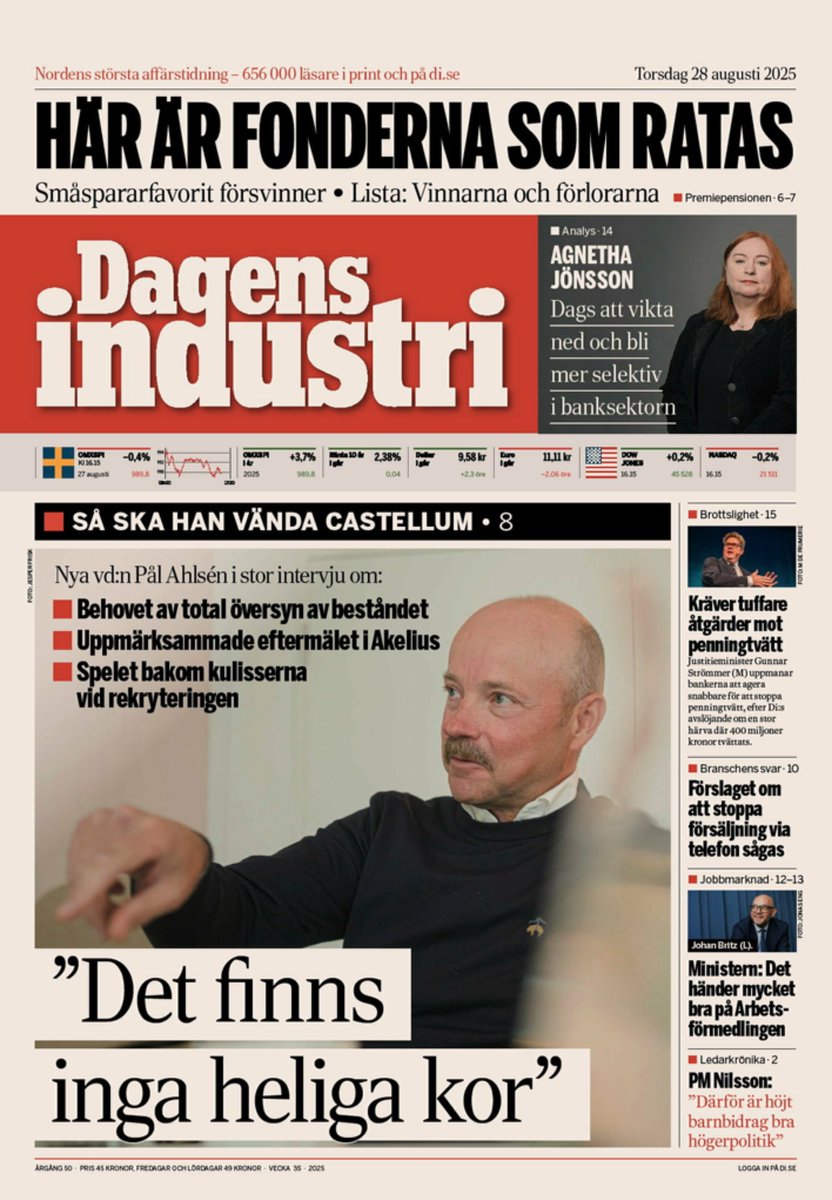 Ute nu! Nya utgåvan av Di finns på etidning.di.se och i våra appar för mobil och läsplatta.