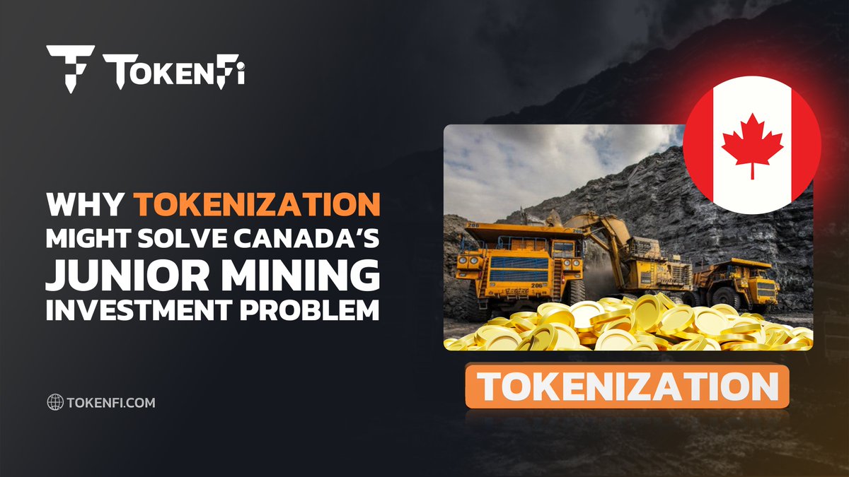 Canada's junior miners hold some of the world's richest lithium and rare earth deposits, but they're starved for capital.

Could tokenization be the breakthrough that connects them with global investors and unlocks new growth? 📰👇
blog.tokenfi.com/can-tokenizati…