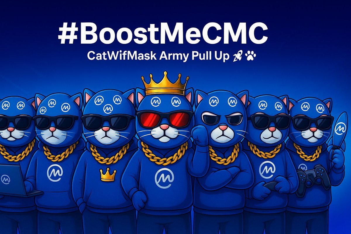 Altverse (@catofthrone_got) on Twitter photo #CoinMarketCap our community truly deserves to be boosted 😉 #BoostMeCMC
$MASK is sensation ✅
#catwifmask is our #memecoin ✅
#mask will be huge ✅
<a href="/CoinMarketCap/">CoinMarketCap</a> <a href="/thecatwifmask/">catwifmask</a> #meme #CoinMarketCap our community truly deserves to be boosted 😉 #BoostMeCMC
$MASK is sensation ✅
#catwifmask is our #memecoin ✅
#mask will be huge ✅
<a href="/CoinMarketCap/">CoinMarketCap</a> <a href="/thecatwifmask/">catwifmask</a> #meme