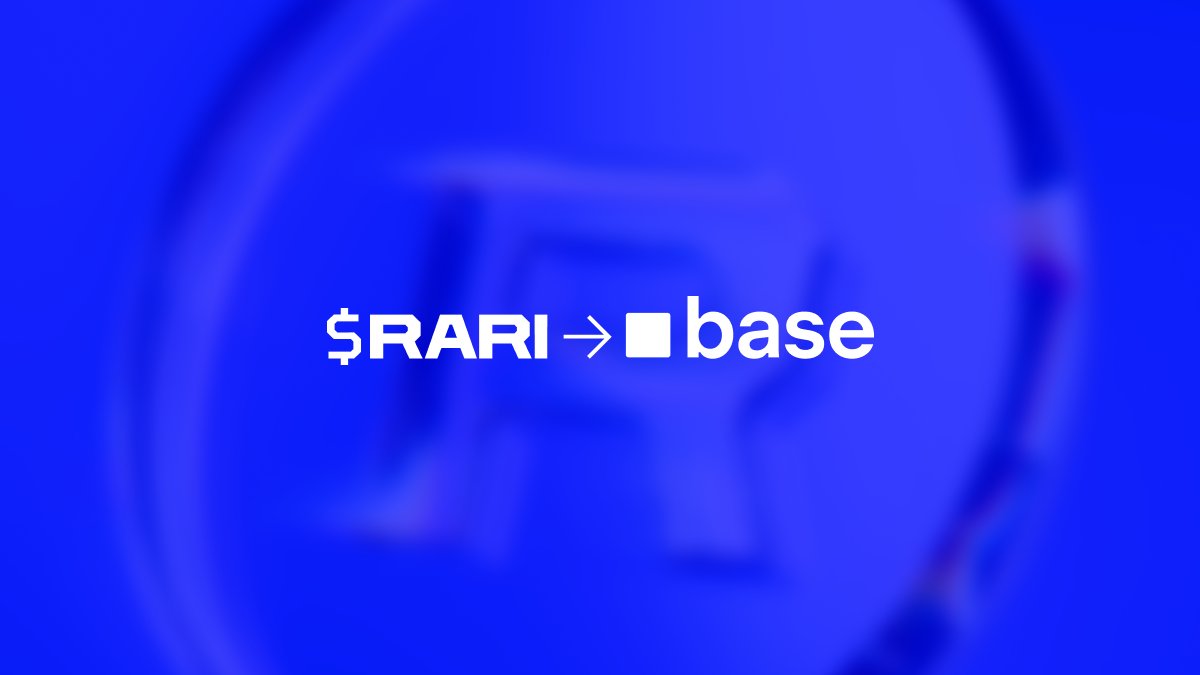 JUST IN: $RARI is coming to <a href="/base/">Base</a> 🟦

0xC61f9663E05fccd84d4D6c56A373093437ECB899

Thanks to <a href="/LayerZero_Core/">LayerZero</a>, RARI will move from Ethereum to BASE, with one unified supply.

Here’s the details on how our token became omnichain 👇