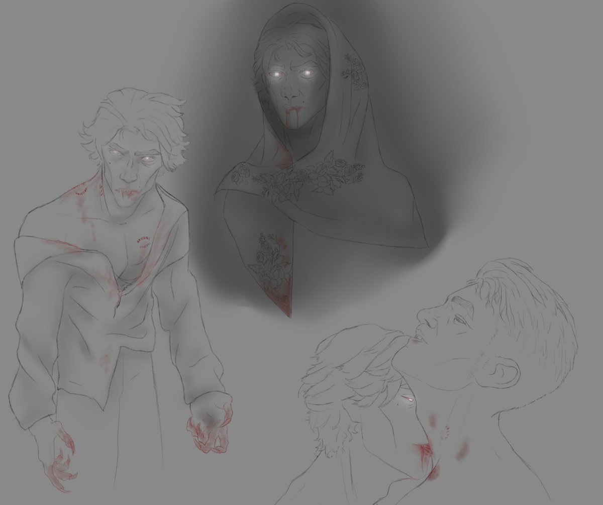 Justanother_Lee's tweet photo. Vampire AU Viktor and his dinner (I had to give him traditional Slavic chusta).
#jayvik #arcane https://t.co/tAl0nDfmKt