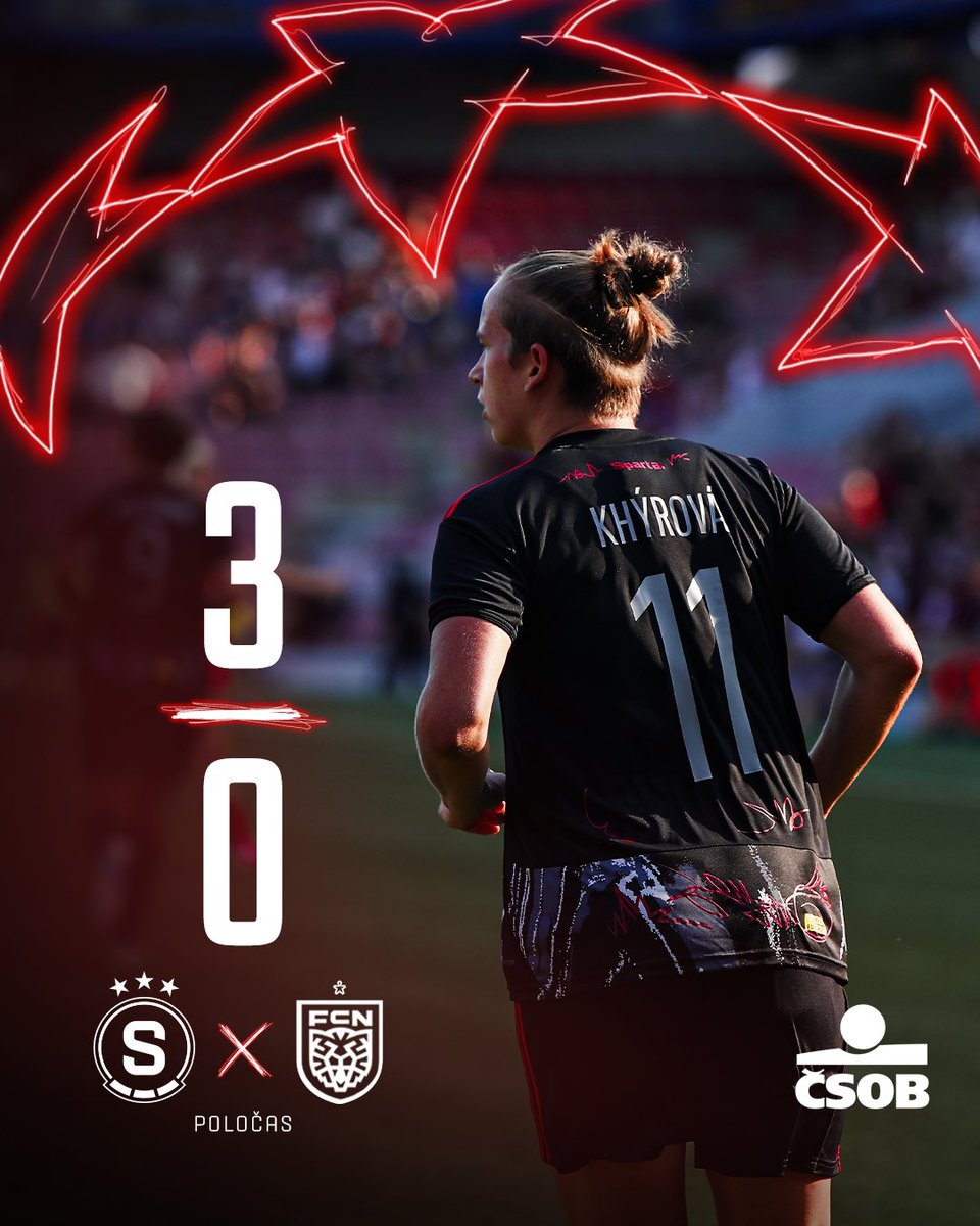 ACSparta_Zeny's tweet image. ⏱️ POLOČAS

Do kabin odcházíme s tříbrankovým náskokem! 🔥

#acsparta | #csob