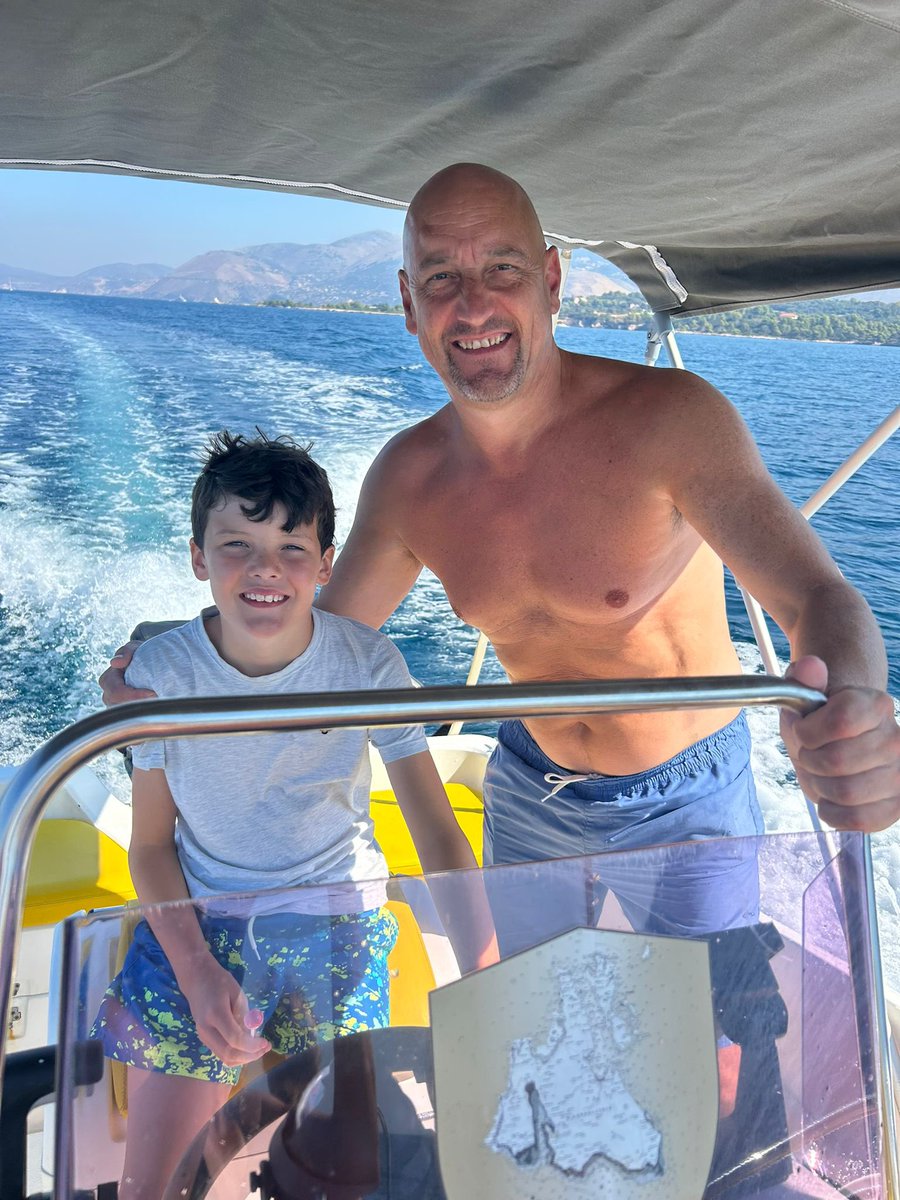 Good fun at sea in #Greece with my son Captain Jake today #kefalonia