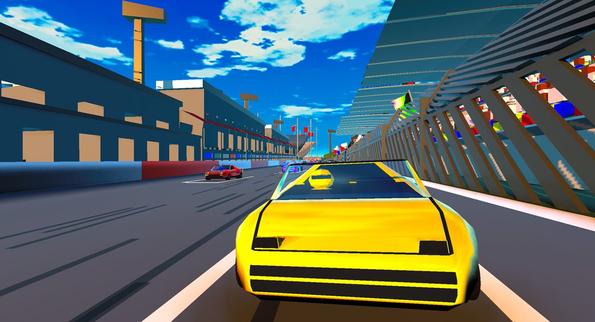 Update on what's going to be included in the up coming World Championship Mode:
20 Seasons comprising of 4 to 48 races 
Multiple car types
Optional Practice and Qualifying Sessions
Multiple race length options
Full pit &amp; tyre change game mechanics.
#SuperPolygonGrandPrix