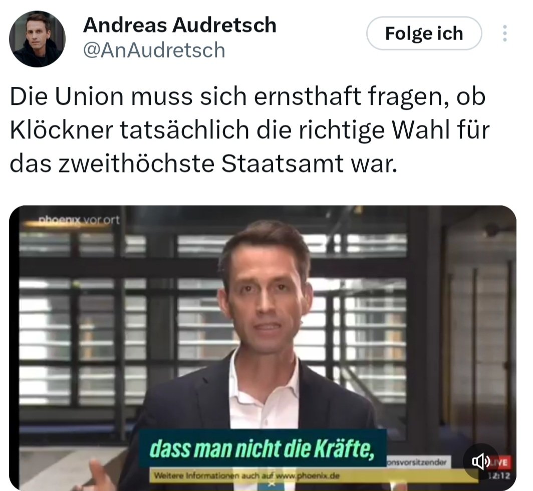 <a href="/JuliaKloeckner/">Julia Klöckner</a> hat ihren Wahlkreis jedenfalls selbst gewonnen und sitzt nicht deswegen im Bundestag, weil jemand dafür einem Parteikollegen mit einer gefakten Metoo-Kampagne das Mandat weggeschnappt hat. #Gelbhaar