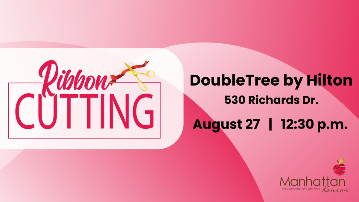 Join us for a ribbon cutting today at 12:30 for the newly renovated DoubleTree by Hilton at 530 Richards Drive.