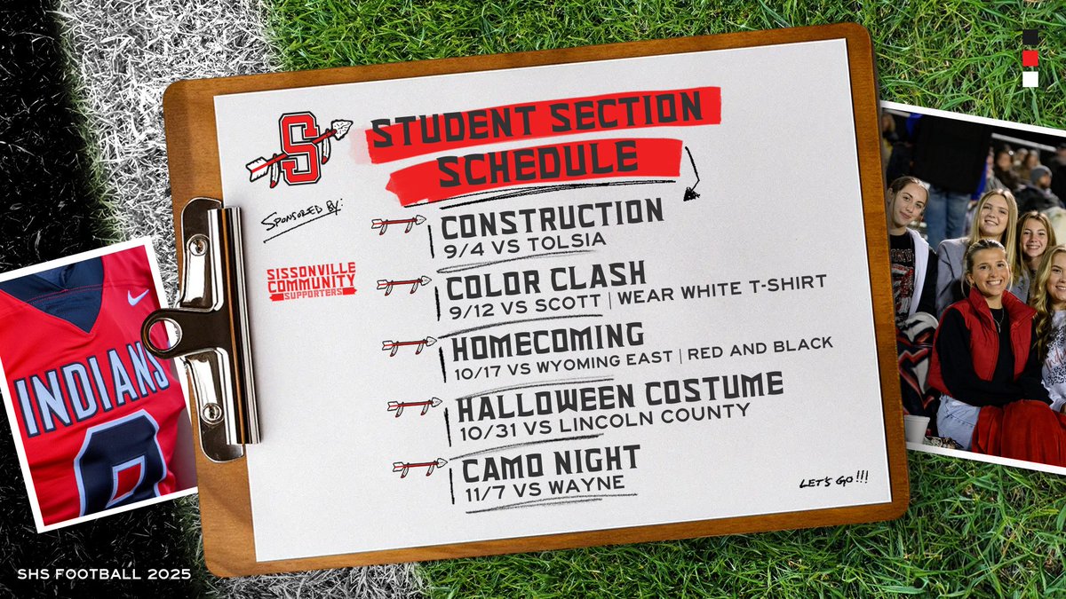 STUDENT SECTION THEMES 2025 ‼️

Come out and support the Red and Black attack!!
#ALLIN #ROLLTRIBE