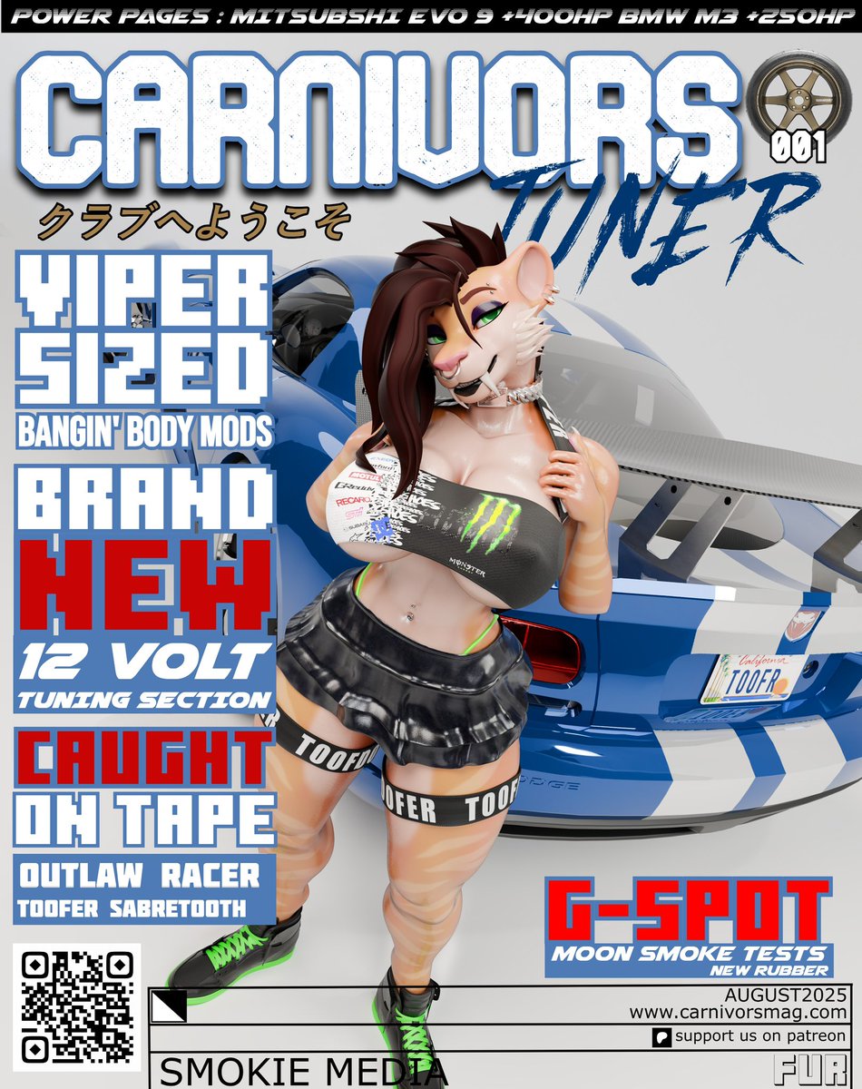 𝓒𝓪𝓻𝓷𝓲𝓿𝓸𝓻𝓼 𝓣𝓾𝓷𝓮𝓻 𝓜𝓪𝓰𝓪𝔃𝓲𝓷𝓮~ 

Do you have what it takes to keep up with this Top Kitty? 🐅

Sweet render I made &amp; had help from <a href="/moonsmoke94/">Moon the folf</a> into making it an insanely good looking magazine

Would you read magazines of our drivers? 🏁