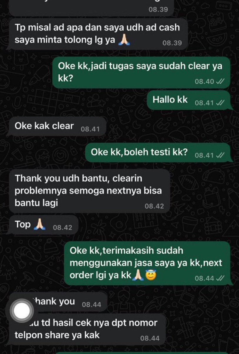 Malam guys,jasa bantu revengeporn/korban pemerasan vcs
 
✅ AKUN LUPA PASWORD/KE HACK
✅ JASA SADAP WA
✅ JASA HAPUS AKUN
✅AKUN TERKENA SUSPEND
✅ JASA LACAK LOKASI/PEMULIHAN AKUN EMAIL,INSTAGRAM,TWITER, FACEBOOK,TIKTOK,DAN LAIN
Wa.me/6287789132606
#zonauangᅠᅠᅠ
