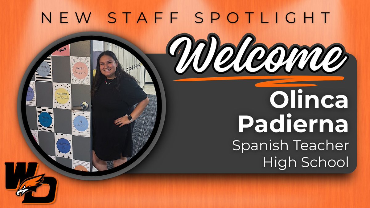Meet Olinca Padierna, our new high school Spanish teacher! 🌎

She’s looking forward to getting to know the community, students, and staff while creating a classroom environment where students feel comfortable and want to be. Welcome! 😀