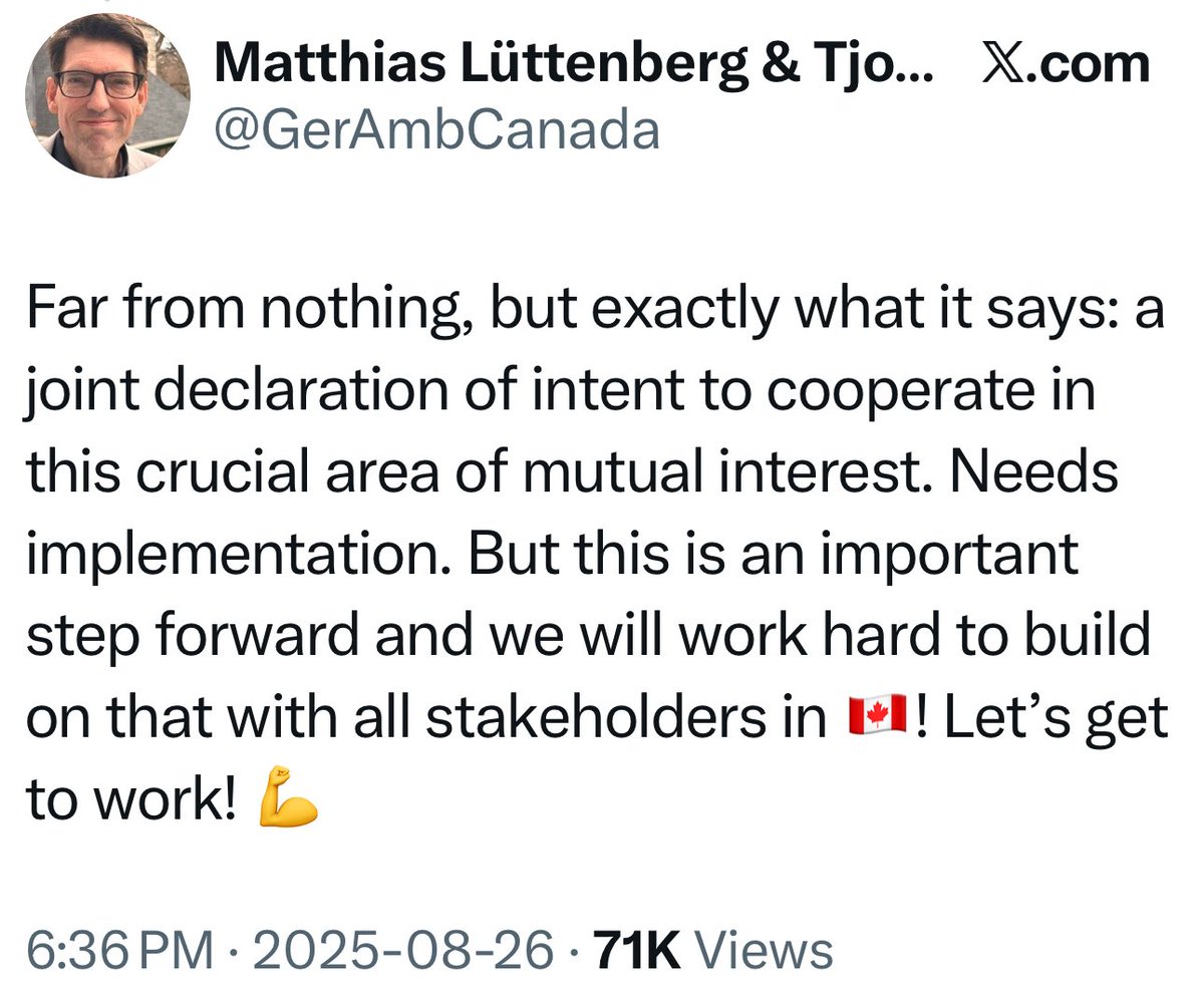 MaggieMay 🇨🇦🇪🇺🇮🇪 (@cailinaseirinn) on Twitter photo This is so embarrassing, <a href="/PierrePoilievre/">Pierre Poilievre</a>
The German ambassador to Canada felt the need to step in and explain it to you. 👇🏻 This is so embarrassing, <a href="/PierrePoilievre/">Pierre Poilievre</a>
The German ambassador to Canada felt the need to step in and explain it to you. 👇🏻