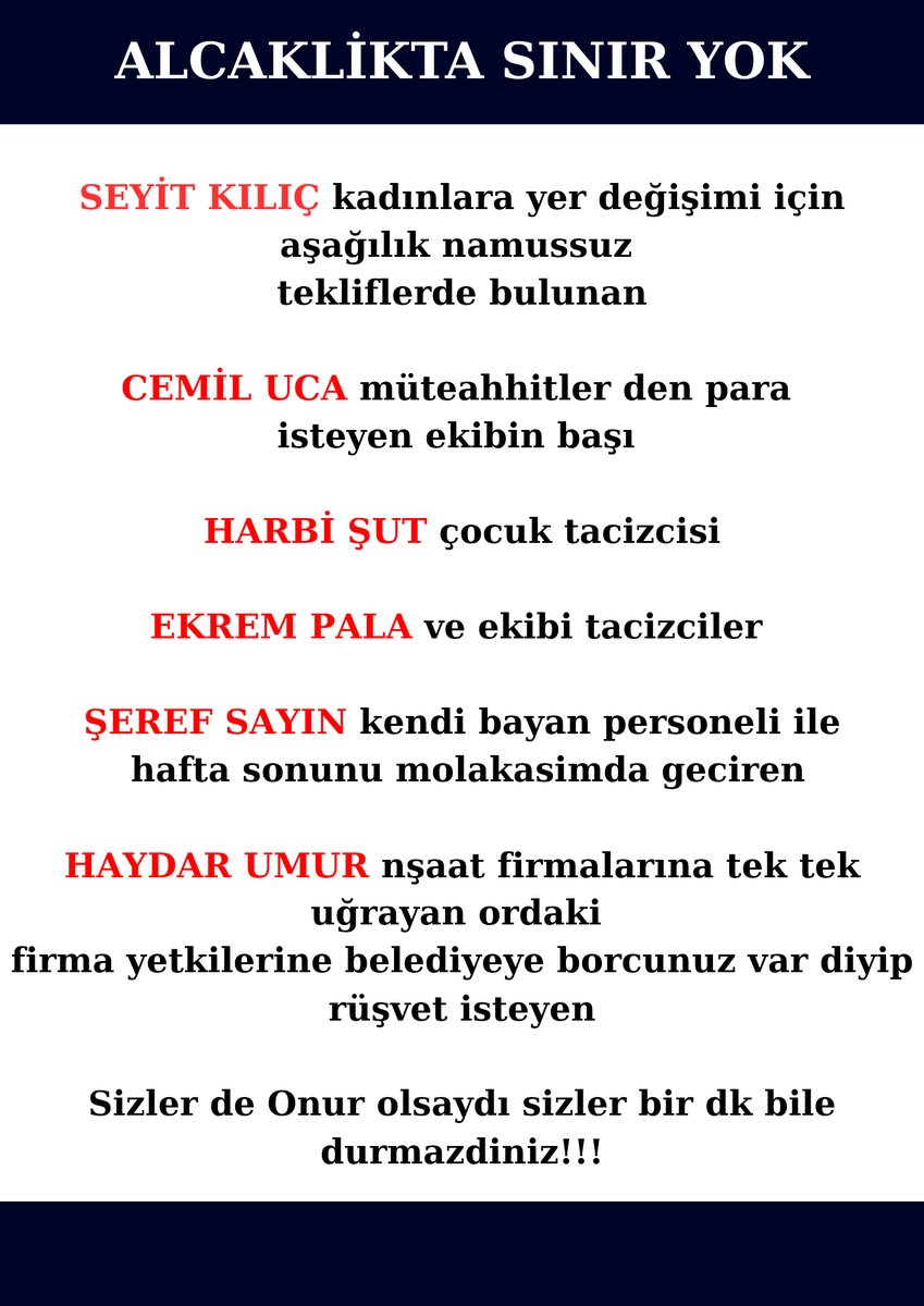 Tacizcisi rusvetcisi hırsızı arsizi namussuz hepsi <a href="/ipekyolubeltr/">İpekyolu Belediyesi</a> de toplanmış..! 
<a href="/tcvanvaliligi/">T.C. Van Valiliği 🇹🇷</a> <a href="/valiozanbalci75/">Ozan Balcı</a> <a href="/AliYerlikaya/">Ali Yerlikaya</a> <a href="/VanEmniyet/">Van Emniyet Müdürlüğü 🇹🇷</a> <a href="/tufangilan/">Tufan Bağır GİLAN</a> <a href="/ipekyolukymkmlg/">İpekyolu Kaymakamlığı</a>