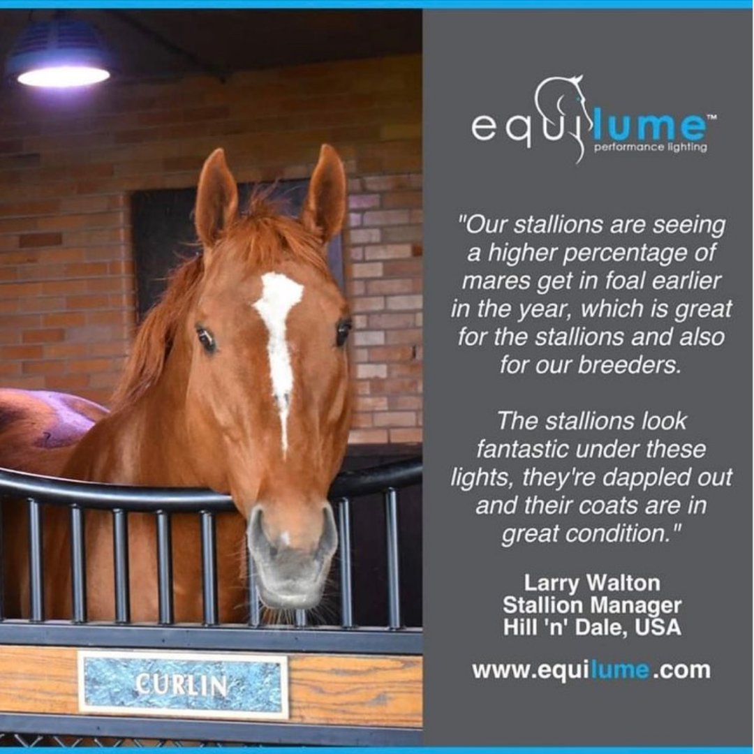 Transform your barn with the power of light. 💡

✨Healthy, dappled coats and top fertility performance start with the right light. Upgrade your barn with Equilume Stable Lights today. ✨