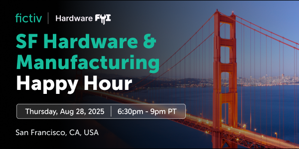 fictiv's tweet photo. SF Bay Area, happy hour tomorrow! ๐ป
Weโre teaming up with @hardwarefyi to bring together engineers, founders, & industry leaders. Connect & share ideas with people who love building in the physical world.
Waitlist: https://t.co/5BeheFu1VB
#Hardware #TechEvents #SFEvents https://t.co/euXWnO4lBr