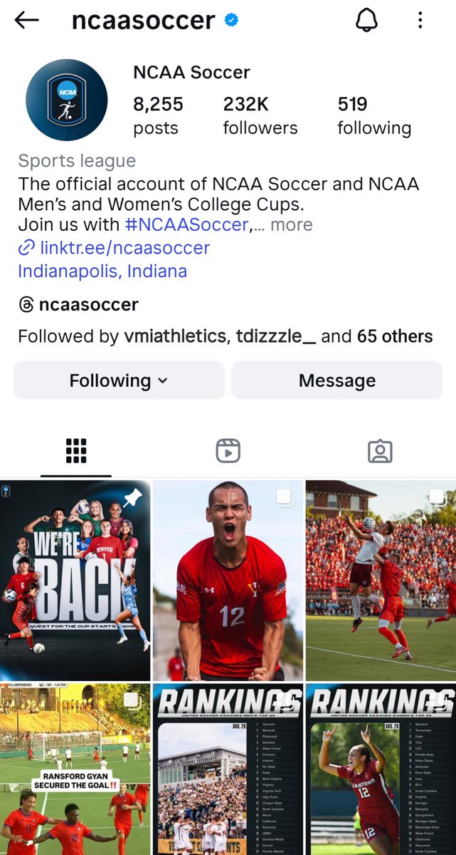 VMI Men's Soccer featured as the NCAA Soccer "Top Shot of The Week". Great to see the program be recognized, extending its reach and visibility!