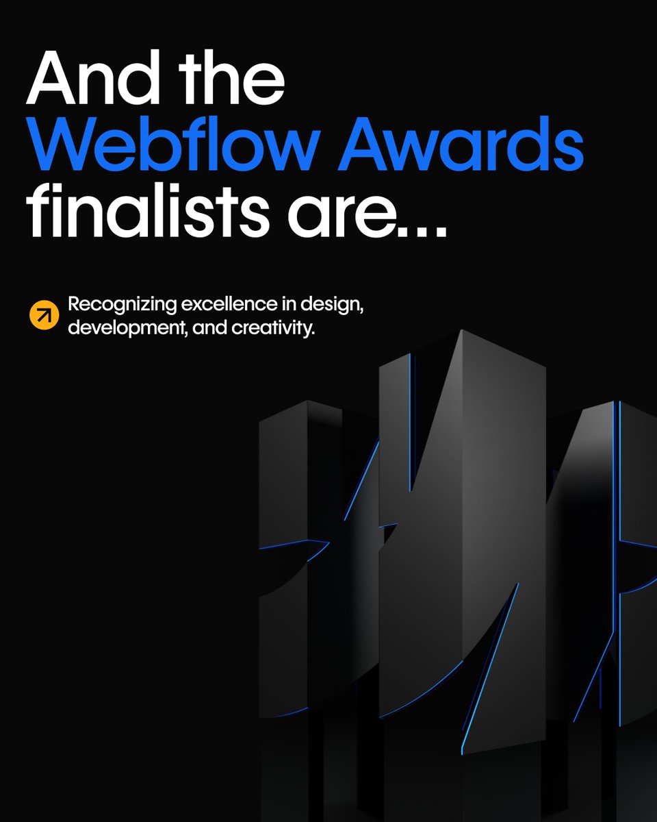 webflow's tweet image. 🥁 The wait is over… and the spotlights are on! 

Announcing the 2025 Webflow Awards finalists 🎉

Get ready to meet the creators and teams behind the most jaw-dropping, technically brilliant, and downright inspiring Webflow work of the year — from visionaries like…