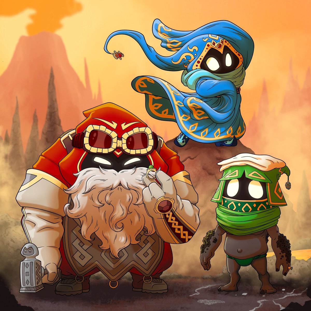 Another legend of Zelda forgotten race redesign! This time I illustrated the Subrosians! I used to love these guys in the oracle of seasons game. Decided to redesign them with more individuality and personality. #totk #botw #oracleofseasons #subrosians #zelda #characterdesign