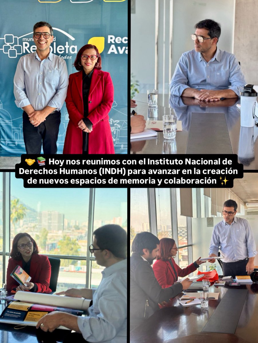 ✨🤝 Hoy nos reunimos con el Instituto Nacional de Derechos Humanos para seguir abriendo caminos de memoria y colaboración en Recoleta.

En este mes tan significativo para Chile, reafirmamos con fuerza nuestro compromiso con la verdad, la justicia y la dignidad de nuestro pueblo.