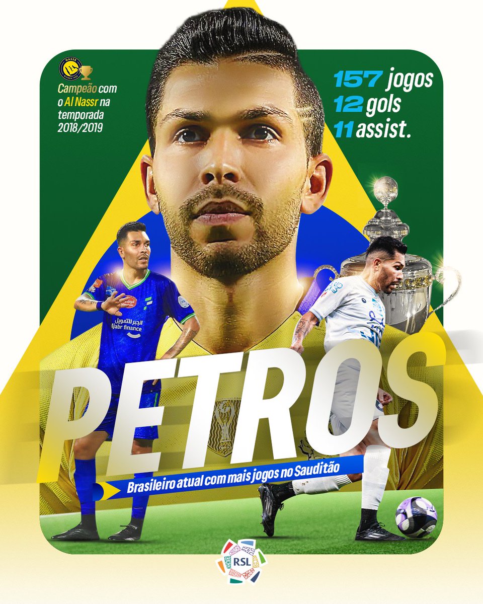 SPL Brasil (@splbroficial) on Twitter photo Muita história no #Sauditão! 🇧🇷 🤝 🇸🇦
O volante Petros, do <a href="/ALAKHDOUD/">نادي الأخدود السعودي</a>, é o brasileiro atual com mais jogos na liga!
Campeão com o Al Nassr, o brazuca também vestiu a camisa do Al Fateh. Que seja mais uma grande temporada por aqui, craque! 👏 Muita história no #Sauditão! 🇧🇷 🤝 🇸🇦
O volante Petros, do <a href="/ALAKHDOUD/">نادي الأخدود السعودي</a>, é o brasileiro atual com mais jogos na liga!
Campeão com o Al Nassr, o brazuca também vestiu a camisa do Al Fateh. Que seja mais uma grande temporada por aqui, craque! 👏