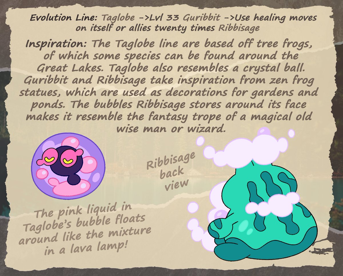 FROGS!!!! 🐸

Part of my Great Lakes fakemon pokedex project!