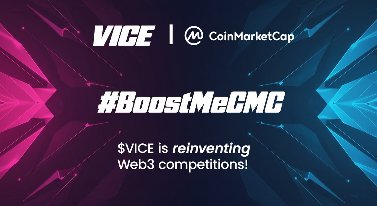 VICE - Win Luxury Prizes Weekly 💸 (@vicetokenapp) on Twitter photo $VICE is ready to light up <a href="/CoinMarketCap/">CoinMarketCap</a>'s homepage 🚀
The only token where the community can play, compete & win real luxury prizes! 🏎️⌚︎🎁
Let’s get boosted with #BoostMeCMC, and show the world what $VICE is building 🔥
#VICE #crypto #Web3 #CoinMarketCap #homepage $VICE is ready to light up <a href="/CoinMarketCap/">CoinMarketCap</a>'s homepage 🚀
The only token where the community can play, compete & win real luxury prizes! 🏎️⌚︎🎁
Let’s get boosted with #BoostMeCMC, and show the world what $VICE is building 🔥
#VICE #crypto #Web3 #CoinMarketCap #homepage