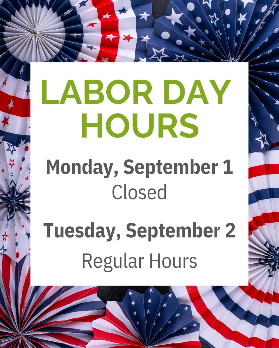 Our offices will be closed on Monday in recognition of Labor Day as we honor the hardworking spirit of our team and community 🌎