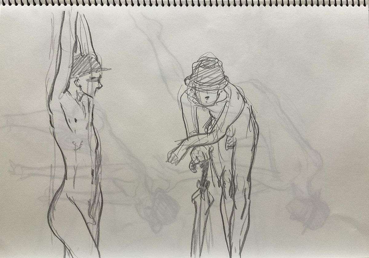 今日はクロッキー会に参加しました！
鎖骨や肩甲骨がよく見えて
勉強になりました😊
#絵楽塾

↓クロッキー会で描いた絵