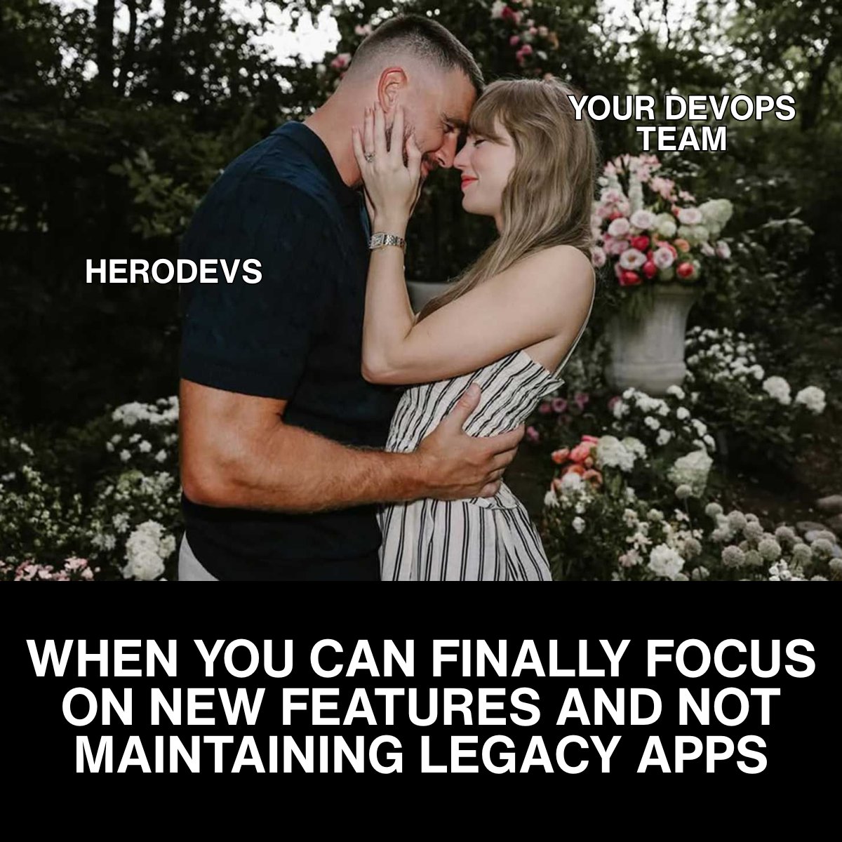 HeroDevs (@herodevs) on Twitter photo When your DevOps team finally gets to innovate instead of patching legacy apps…
Congrats to Travis and Taylor! 🎉 Your team can find this same happiness and support by giving us a call.
HeroDevs keeps the old tech alive so your engineers can move forward. Let us be your Travis When your DevOps team finally gets to innovate instead of patching legacy apps…
Congrats to Travis and Taylor! 🎉 Your team can find this same happiness and support by giving us a call.
HeroDevs keeps the old tech alive so your engineers can move forward. Let us be your Travis